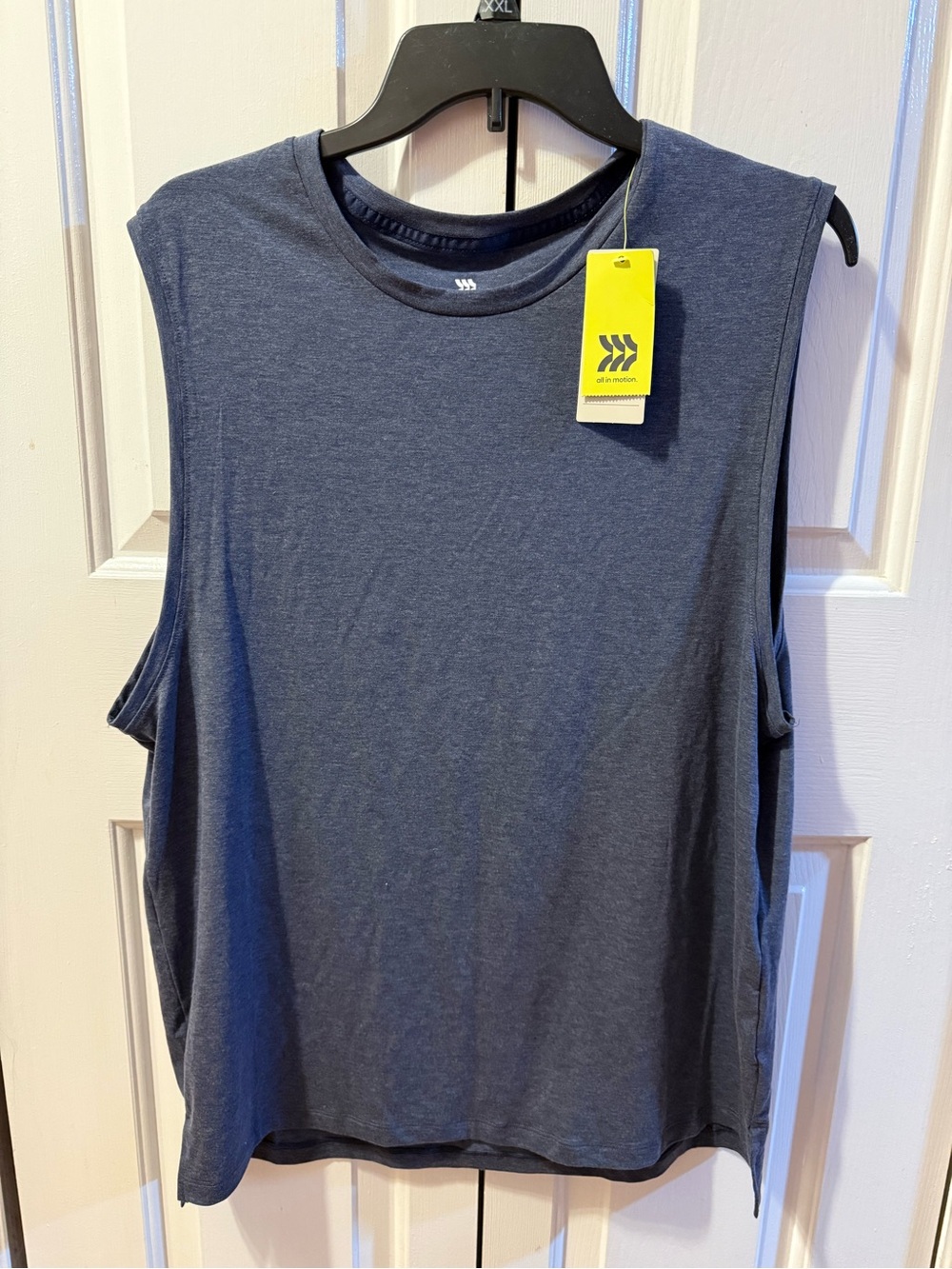 Men's Sleeveless Performance Tank Top All In Motion™ Navy Blue L: Relaxed Fit